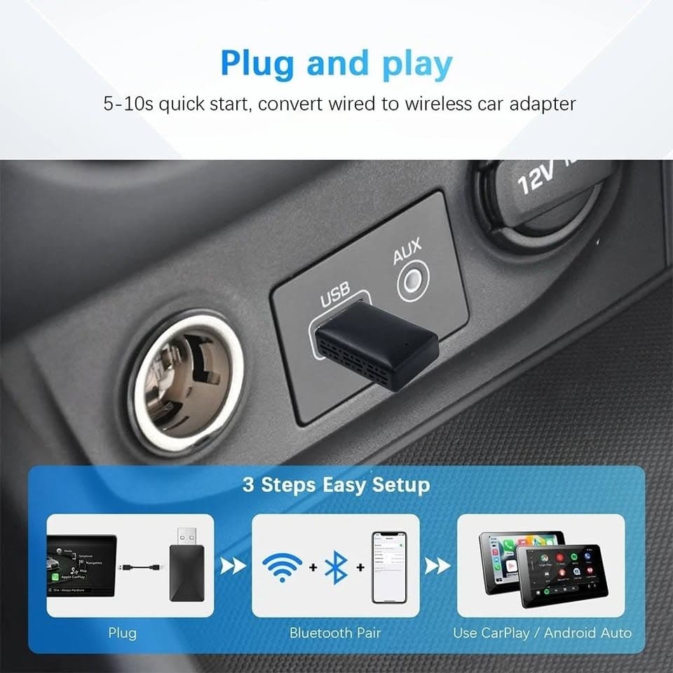 Adaptateur sans fil Android pour voiture Carplay
